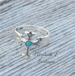 925 Sterling Silver Genuine Turquoise Ring Boutique BNWT